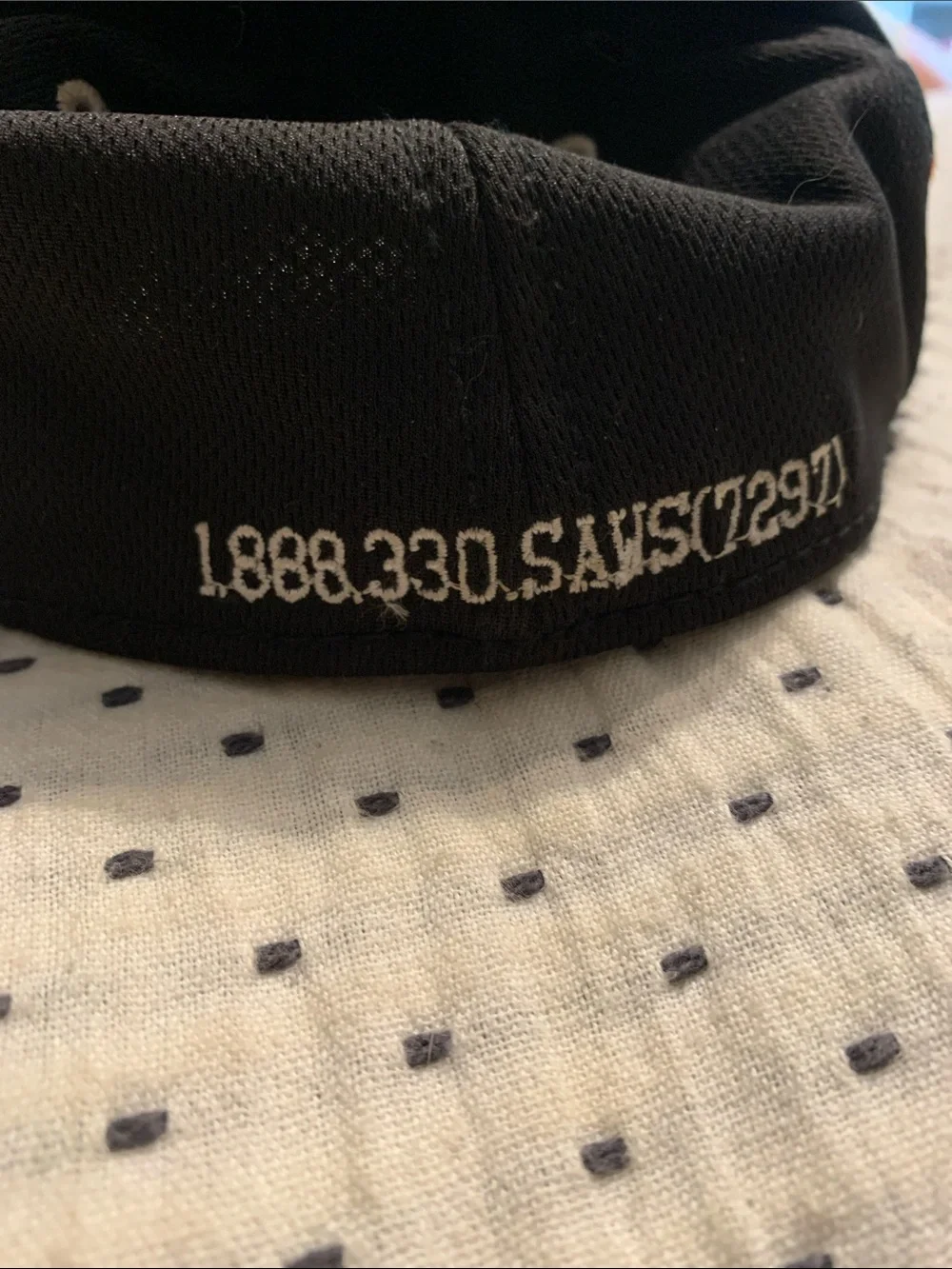 Mens black embroidered baseball cap